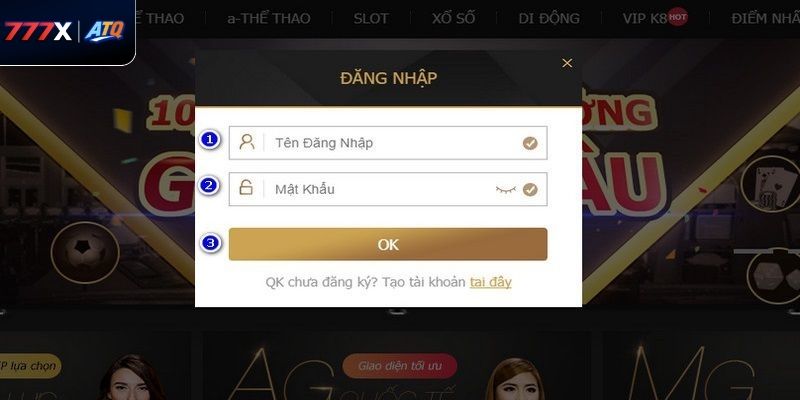 Trình tự đăng nhập 777x dành cho người mới bắt đầu